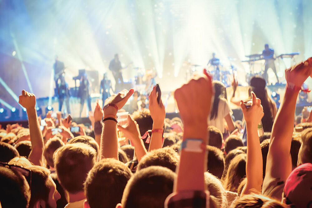 Menschenmenge bei einem Konzert