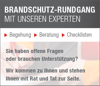 Infografik zu Brandschutz-Rundgang - Begehung, Beratung, Checklisten