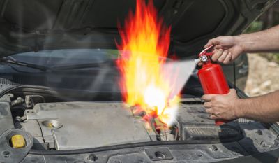 Feuerlöscher im Auto